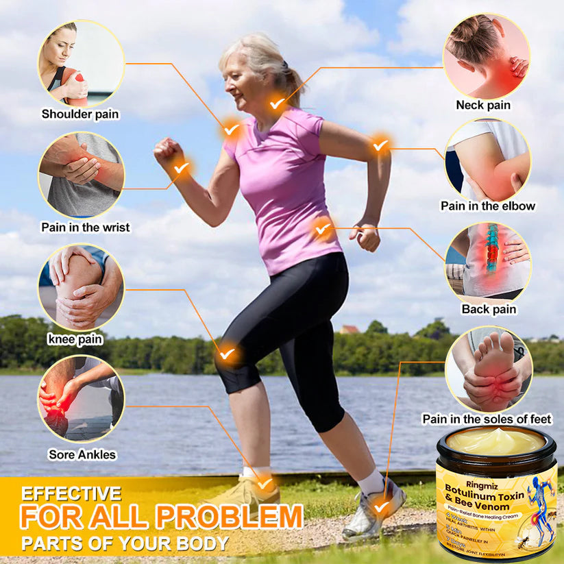 🎁Flash Sale - Ringmiz Botulinum Toxin & Bee Venom Pain-Relief Bone Healing Cream🐝💎