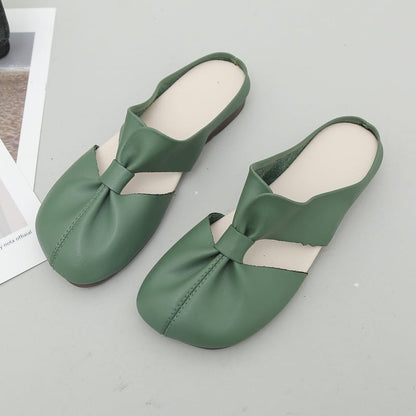 Plus-size Cut-Out Design Flat Mules