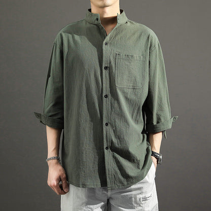Men's Cotton and Linen Shirt