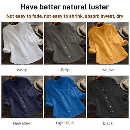 Japanese Style Handmade Linen Cotton Casual Loose Shirt（🔥Buy 2 Automatic 10% Off & Free Shipping🔥）