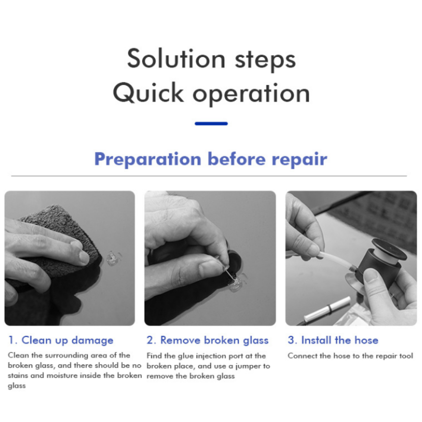 Air Pump Windshield Repair Kit