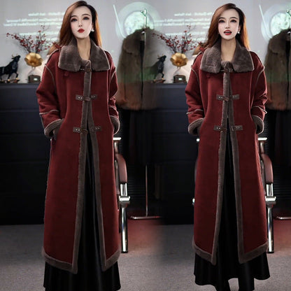 Winter Specials Stylish Plush Lined Overcoat for Women