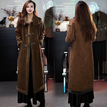 Winter Specials Stylish Plush Lined Overcoat for Women