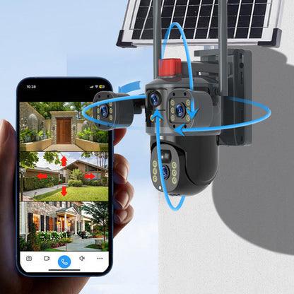 Triple-Lens Solar 360 Dome Camera