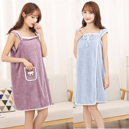 A Perfect Gift For Women Women's Solid Color Coral Fleece Bathrobe