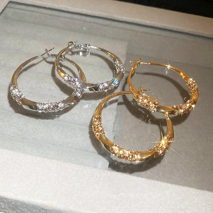 Circle Earrings with Zirconia