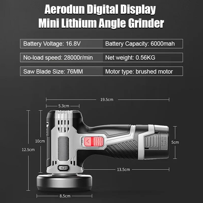 Multifunctional Angle Grinder With Digital Display