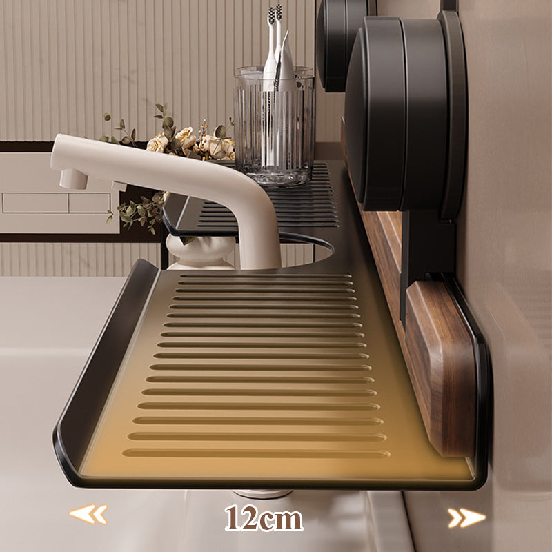 Time-limited Special 50% OFF Walnut Suction Cup Bathroom Shelf