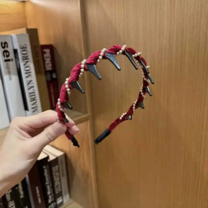 Vintage High Cranium Artificial Pearl Hairband