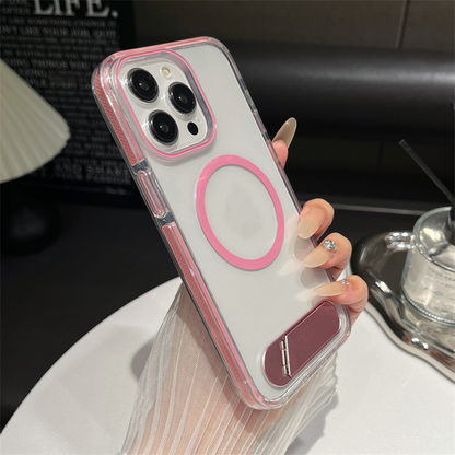 Transparent Phone Case with Kickstand for iPhone
