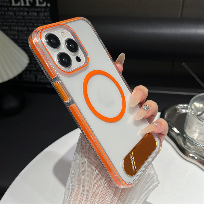 Transparent Phone Case with Kickstand for iPhone